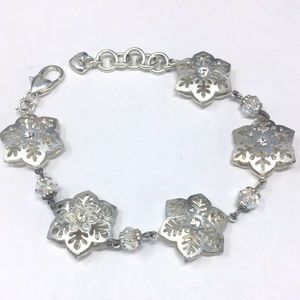 Brighton bracelet patterned snowflakes & crystals